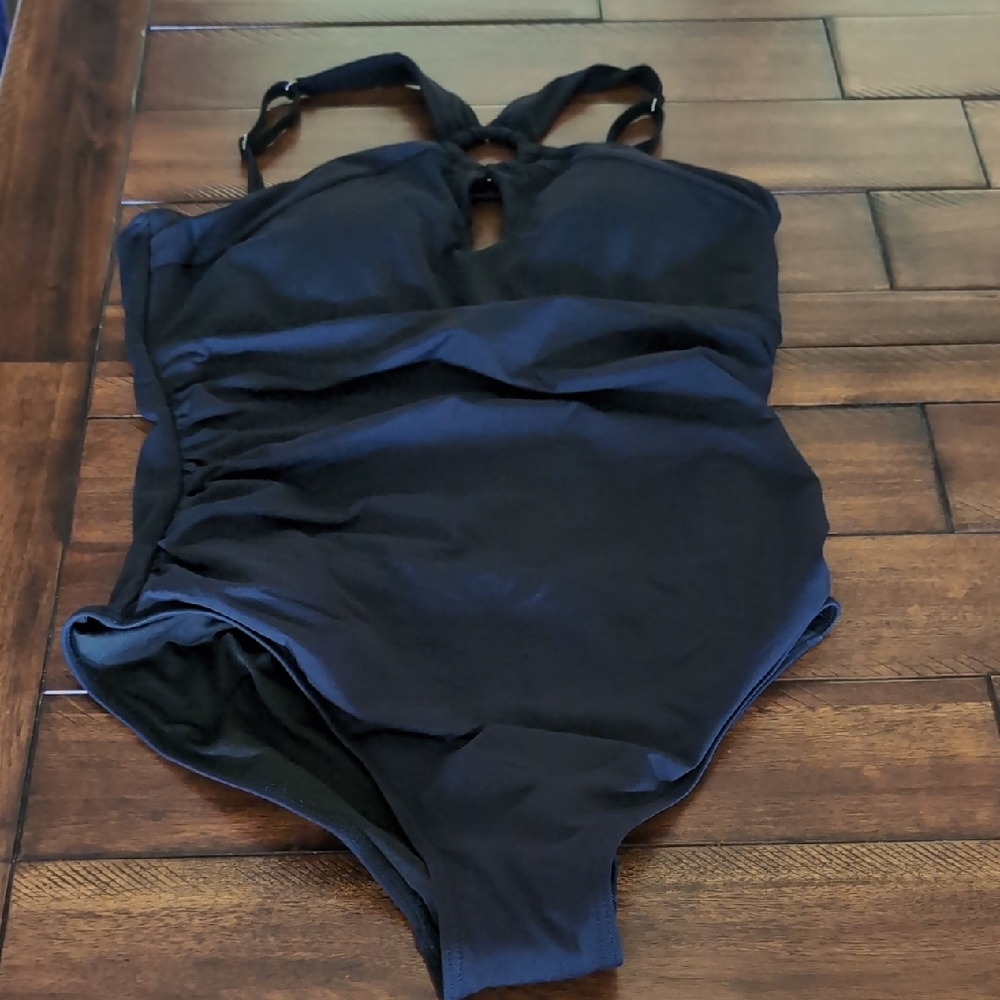 Elegant Black One-Piece Swimsuit